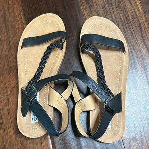 Black Strappy Sandals